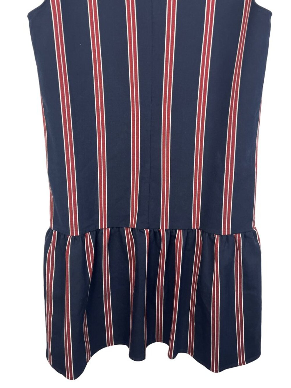 Halogen Dress Womens XS Navy Red Stripe Sleeveless Shift Career Casual - Picture 11 of 12